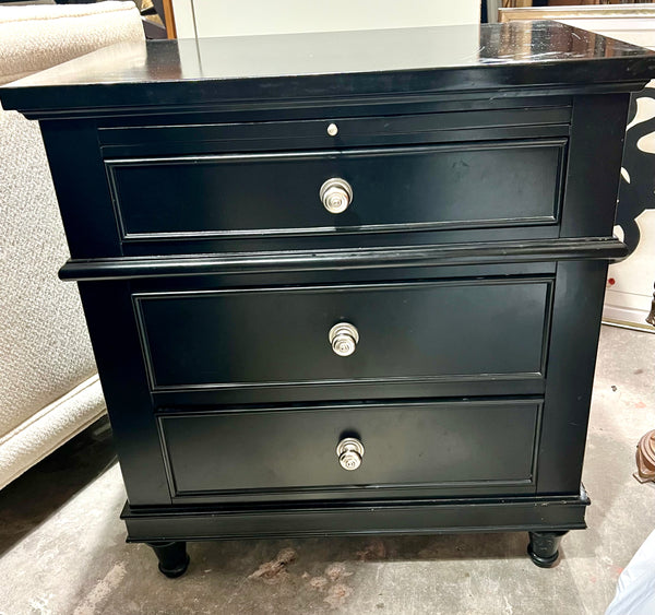 Black Dresser with Mirror and Nightstand