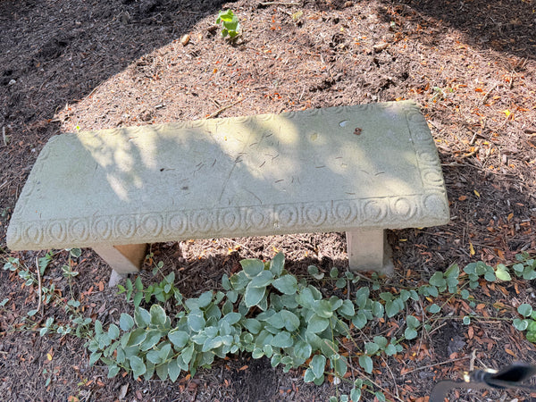Cast Stone Curved Concrete Bench (3 available)