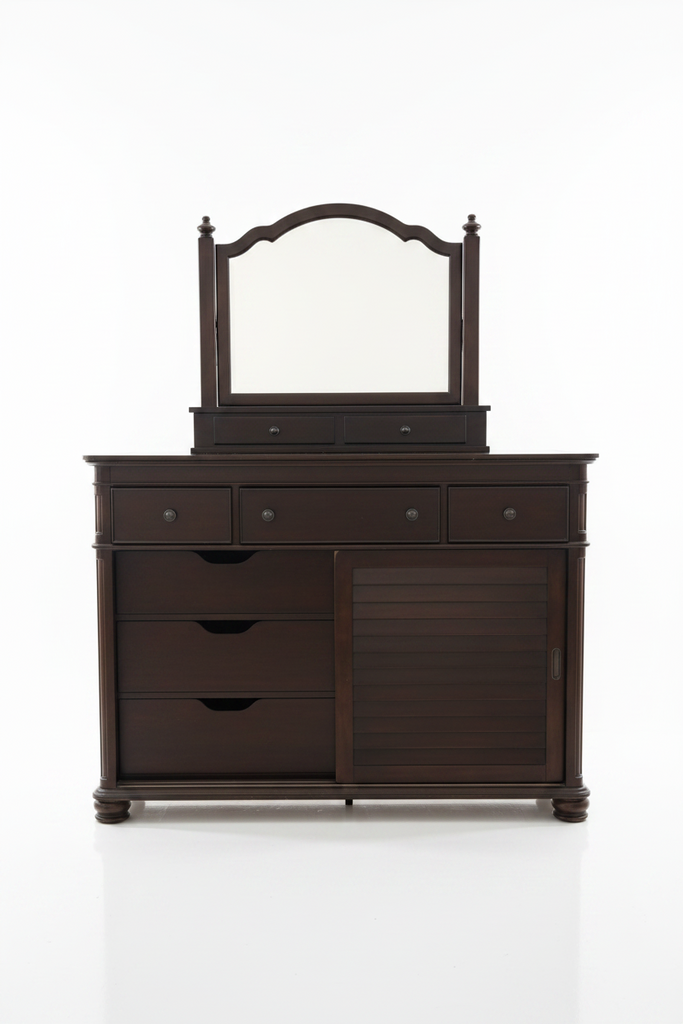 clairfield tobacco dresser Dark Wood Nightstand Pair this with the Landscape Mirror to complete the look PAULA DEEN HOME - Steel
