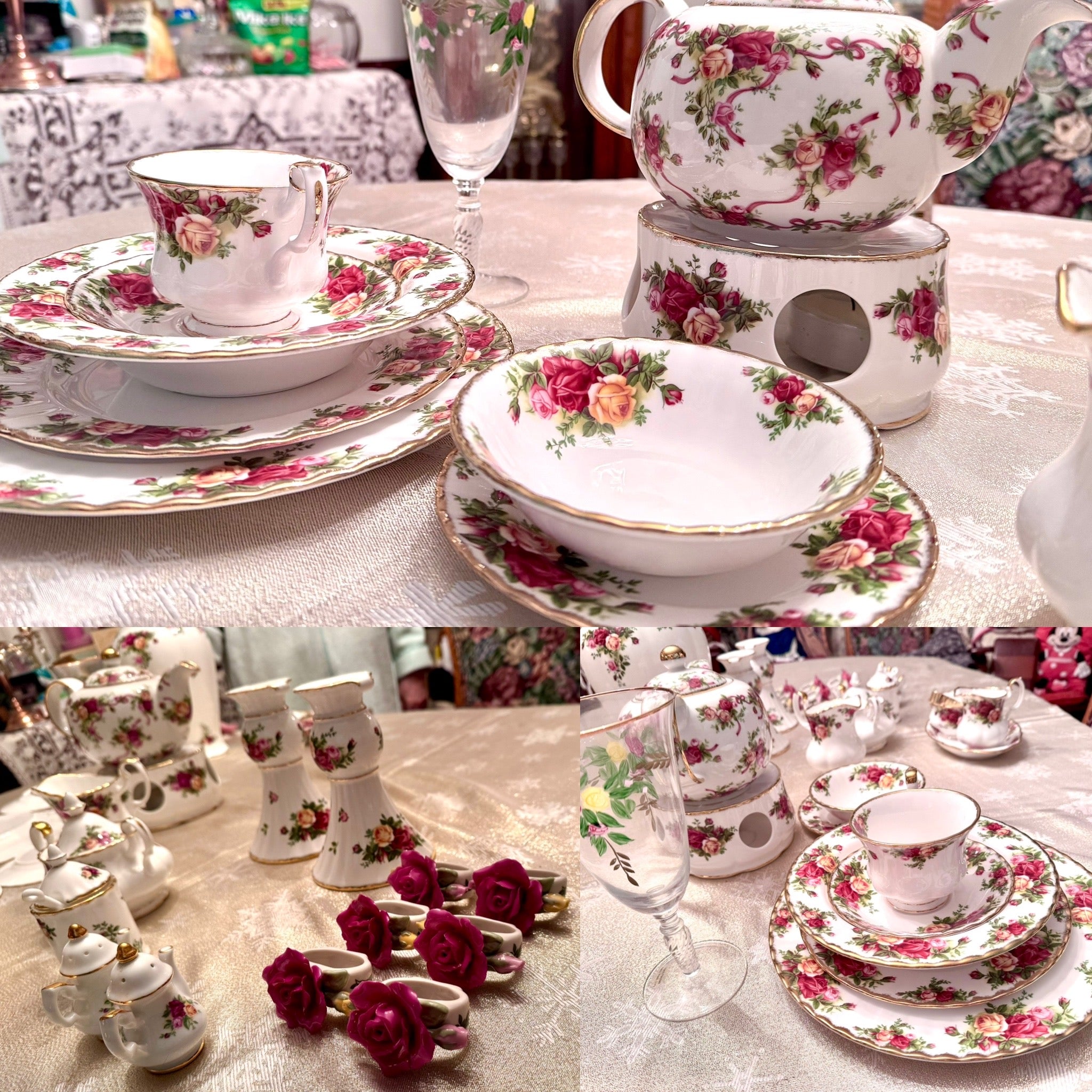 Country roses tea set best sale