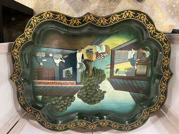 Hand-Painted Chinoiserie Tray Table by Maitland-Smith
