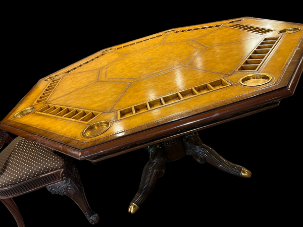 Maitland-Smith Rams Head Game Poker Card Table