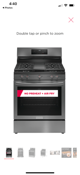 Frigidaire Gallery Black Stainless Gas 5 Burner 30" Range