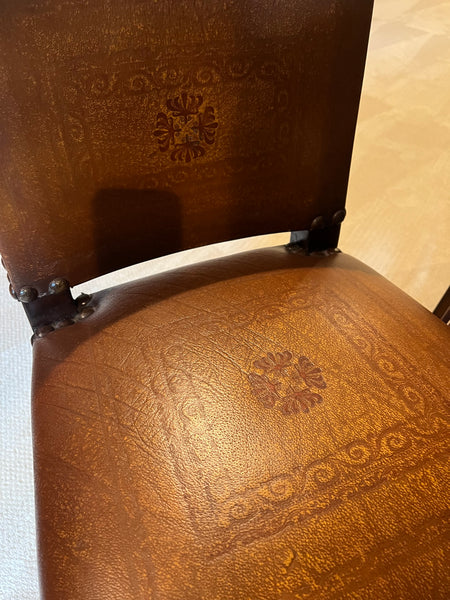 Set of 3 Theodore Alexander Cowhide Bar Stools