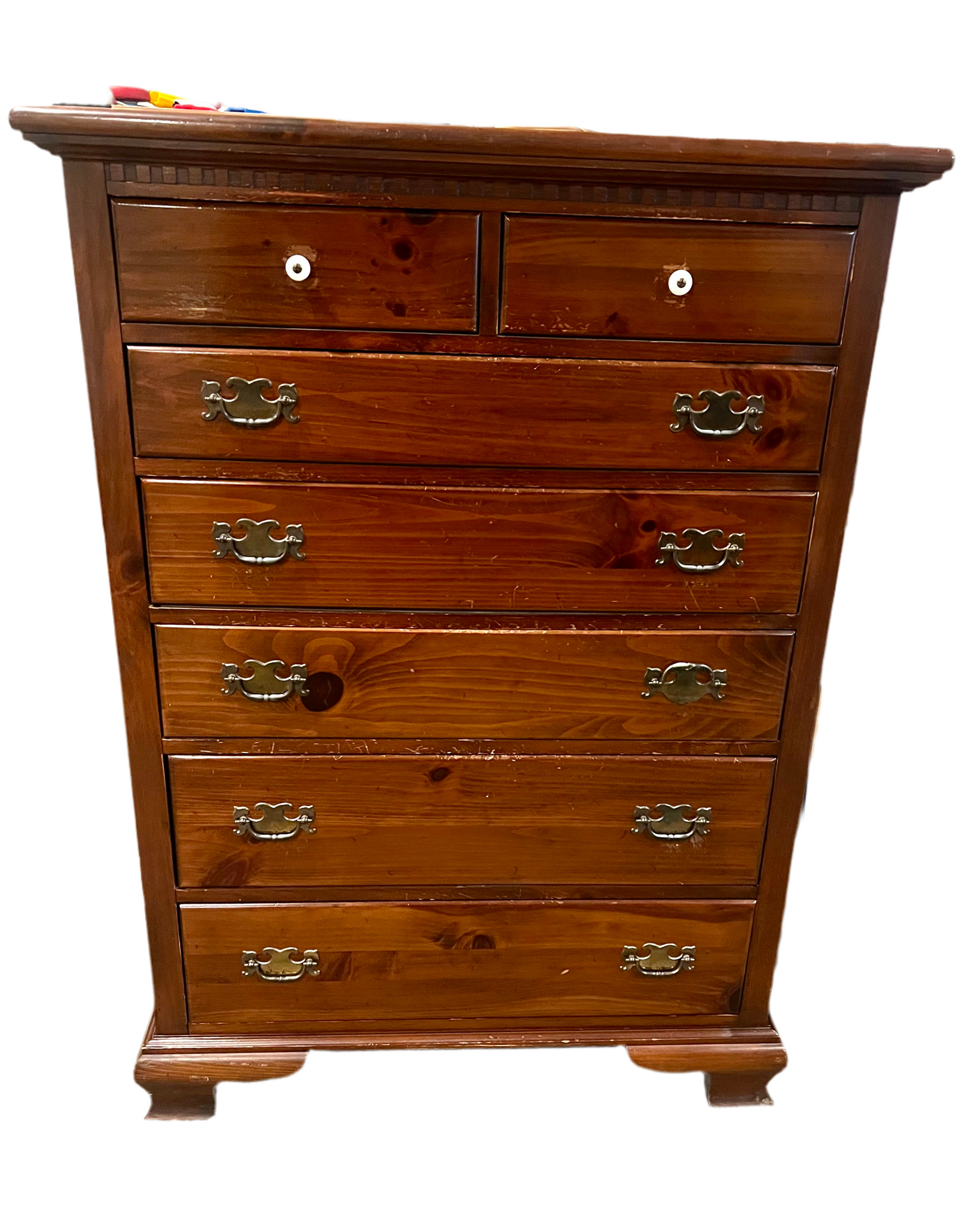 1970's Ethan Allen Old Tavern Collection Pine Dresser Chest