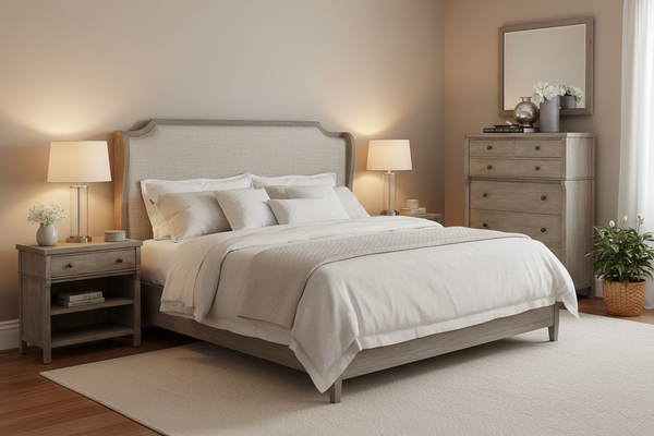 Set of POTTERY BARN Toulouse 6-Drawer Dresser and Matching Pair of Toulouse Nightstands