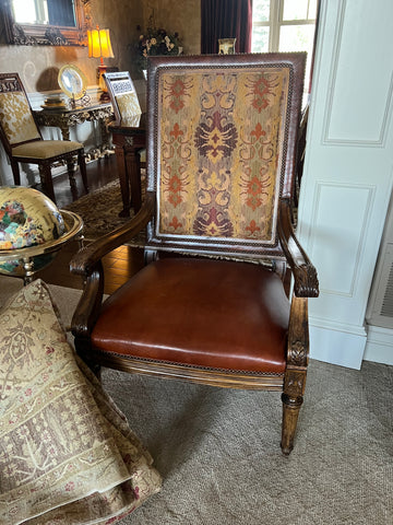 Modern Renaissance Style Custom Old World Armchair