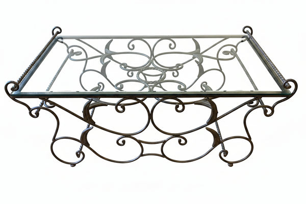 Iron and Glass Coffee Table