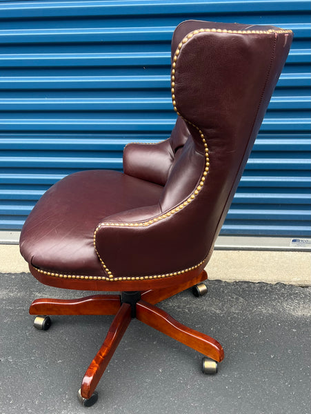 Century Furniture Tufted Leather Camden Executive Office Chair