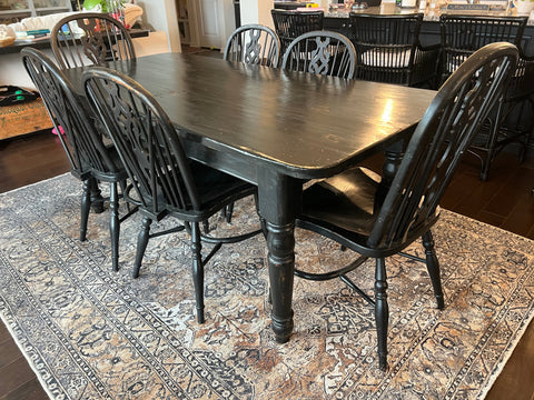 Antique Dining Table and 6 Chairs from Beauchamps
