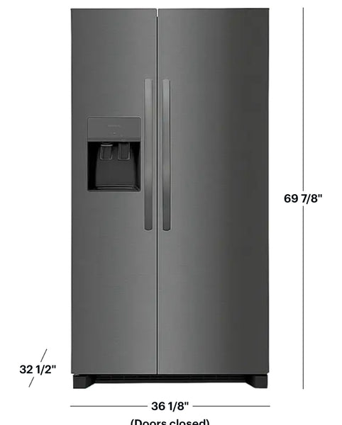 Frigidaire Gallery Black Stainless 36" Side by Side Refrigerator