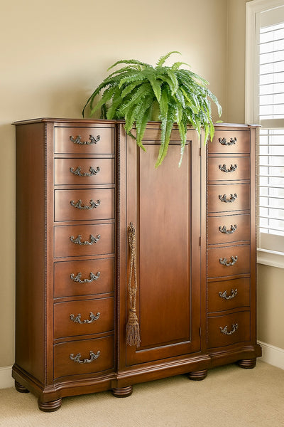 Solid Wood Wardrobe Dresser Armoire