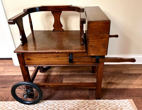 Antique English Oak Horse Jockey Scale