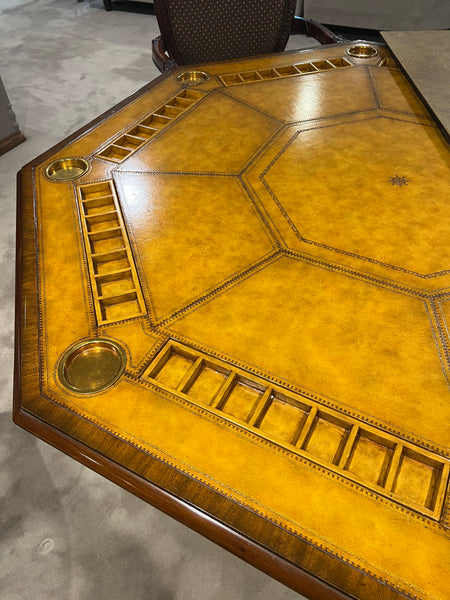 Maitland-Smith Rams Head Game Poker Card Table
