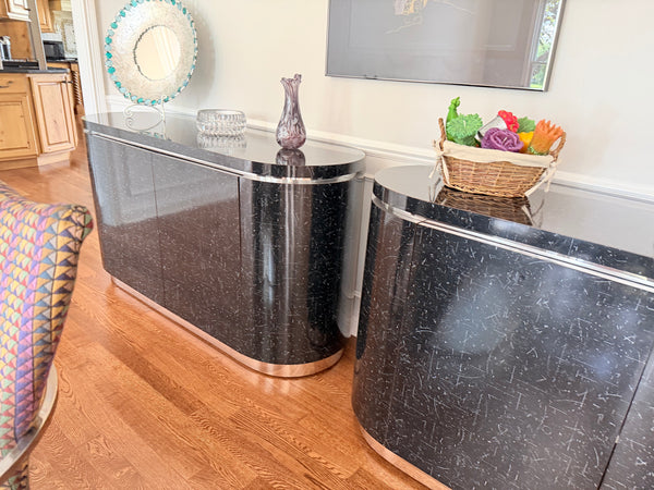 Art Deco Lacquer Sideboard (2 Available)
