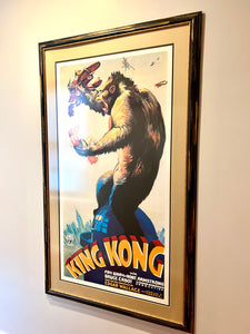 King Kong Framed Movie Poster with Art Glass