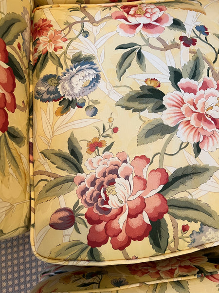 Floral Chair and Ottoman