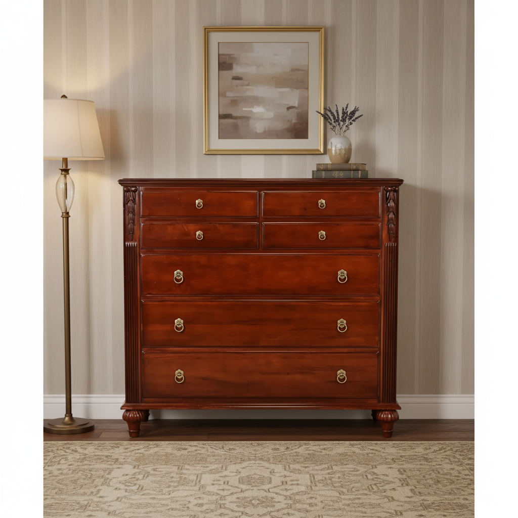 Dawson Tall Dresser in Brown, 52