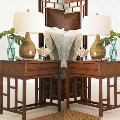 Pair of Tommy Bahama Ocean Club Kaloa Nightstands