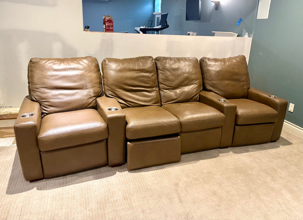American Leather Holden 3 Piece Power Recliner Theater Seating
