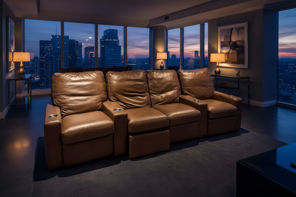 American Leather Holden 3 Piece Power Recliner Theater Seating