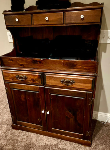 Antique Dry Sink Cabinet Hutch