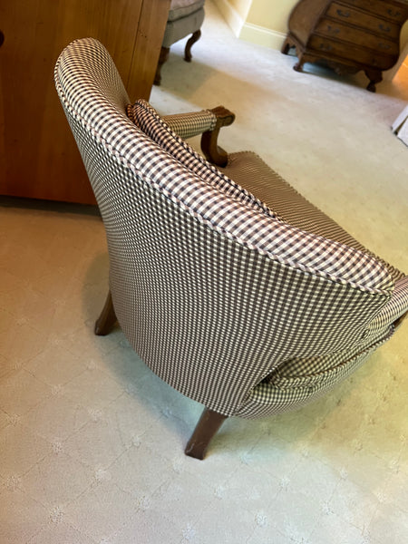 Pair of Vintage Houndstooth Club Chairs