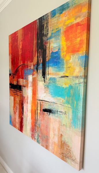 "Harbor Sunset" Painting by Silvia Vassileva Print