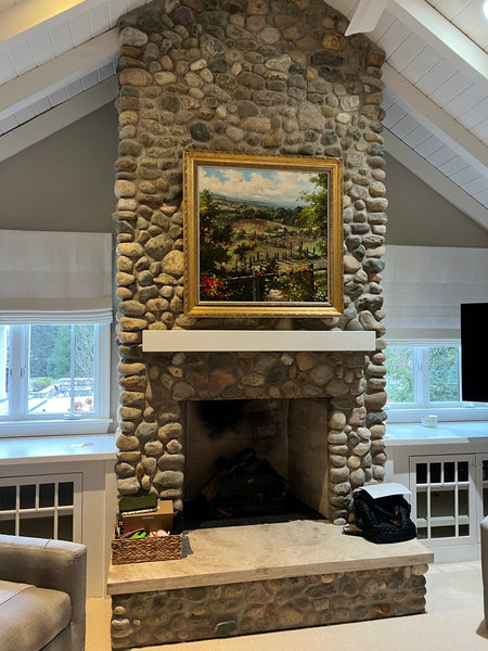 Custom Framed Art Oil on Canvas Painting by Andino