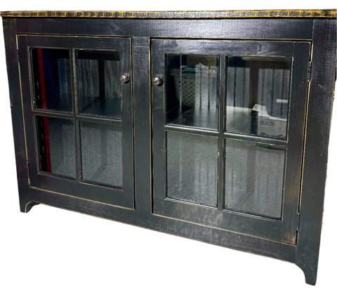 Glass Front Buffet Console Cabinet by Green Oaks