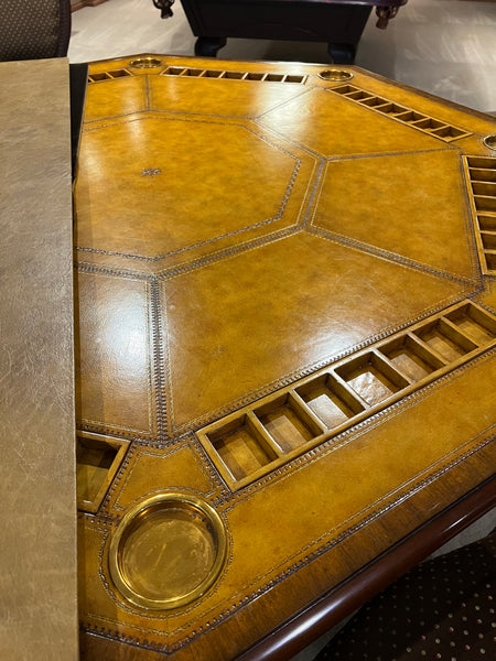 Maitland-Smith Rams Head Game Poker Card Table