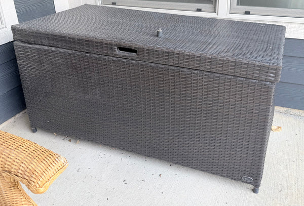 Crosley Palm Harbor Outdoor Wicker Storage Bin