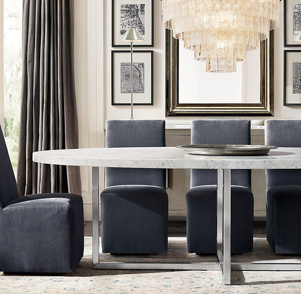 Set of 8 RESTORATION HARDWARE Ellison High Back Dining Chairs