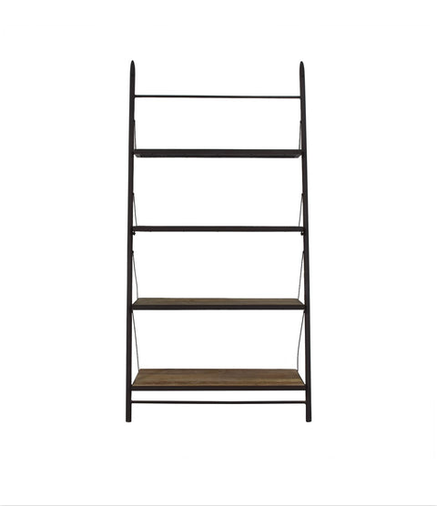 Restoration Hardware Reclaimed Elm & Iron Metal Leaner Shelving