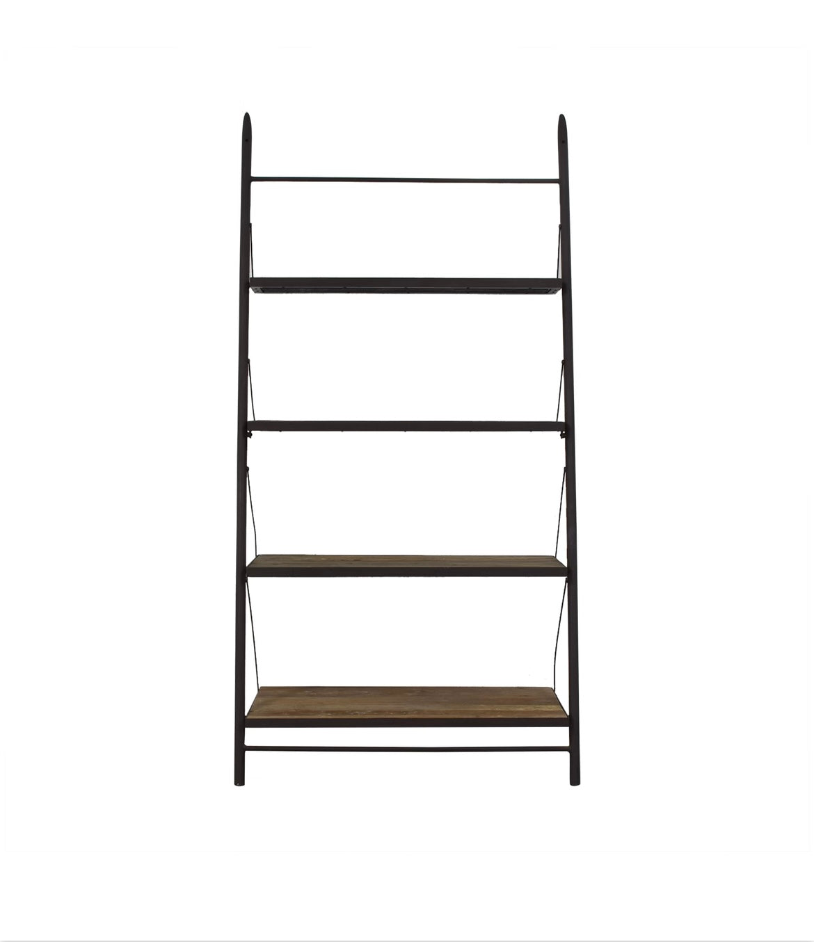 Restoration Hardware Reclaimed Elm & Iron Metal Leaner Shelving