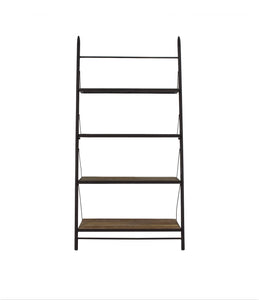 Restoration Hardware Reclaimed Elm & Iron Metal Leaner Shelving