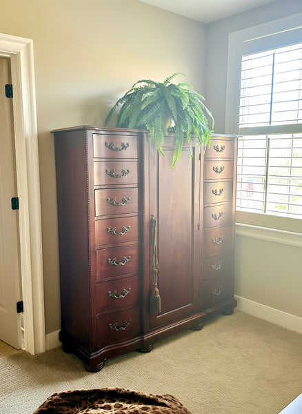 Solid Wood Wardrobe Dresser Armoire