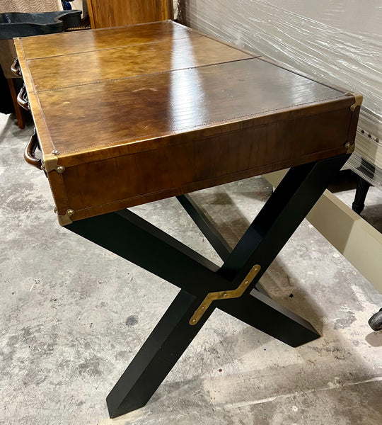 Arhaus Leather Campaign Desk or Vanity