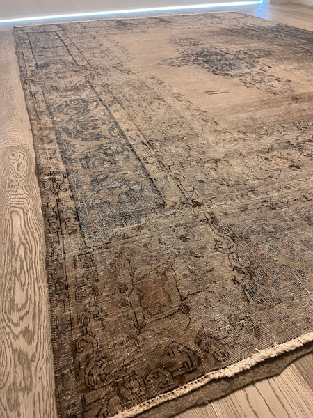 Grey Overdyed Persian Area Rug Made in Pakistan