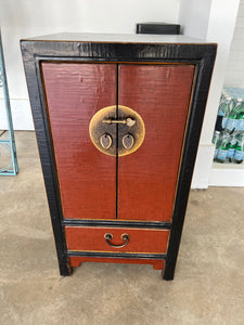 Chinese Red Ming Style Cabinet