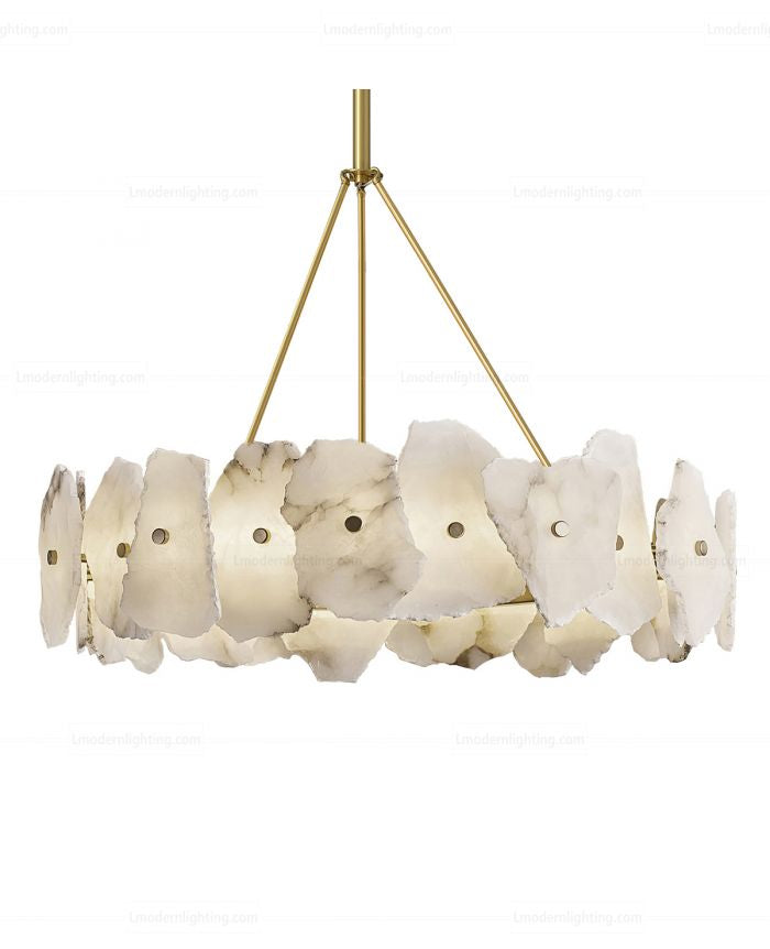 L Modern Lighting Quartz Circular Chandelier (Never Used)