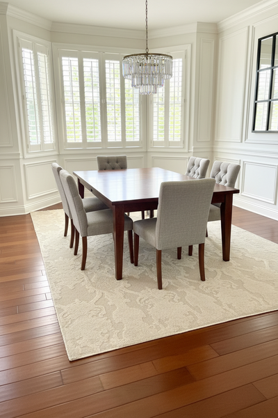 RESTORATION HARDWARE - Scala Damask 9' x 12' Ivory Area Rug