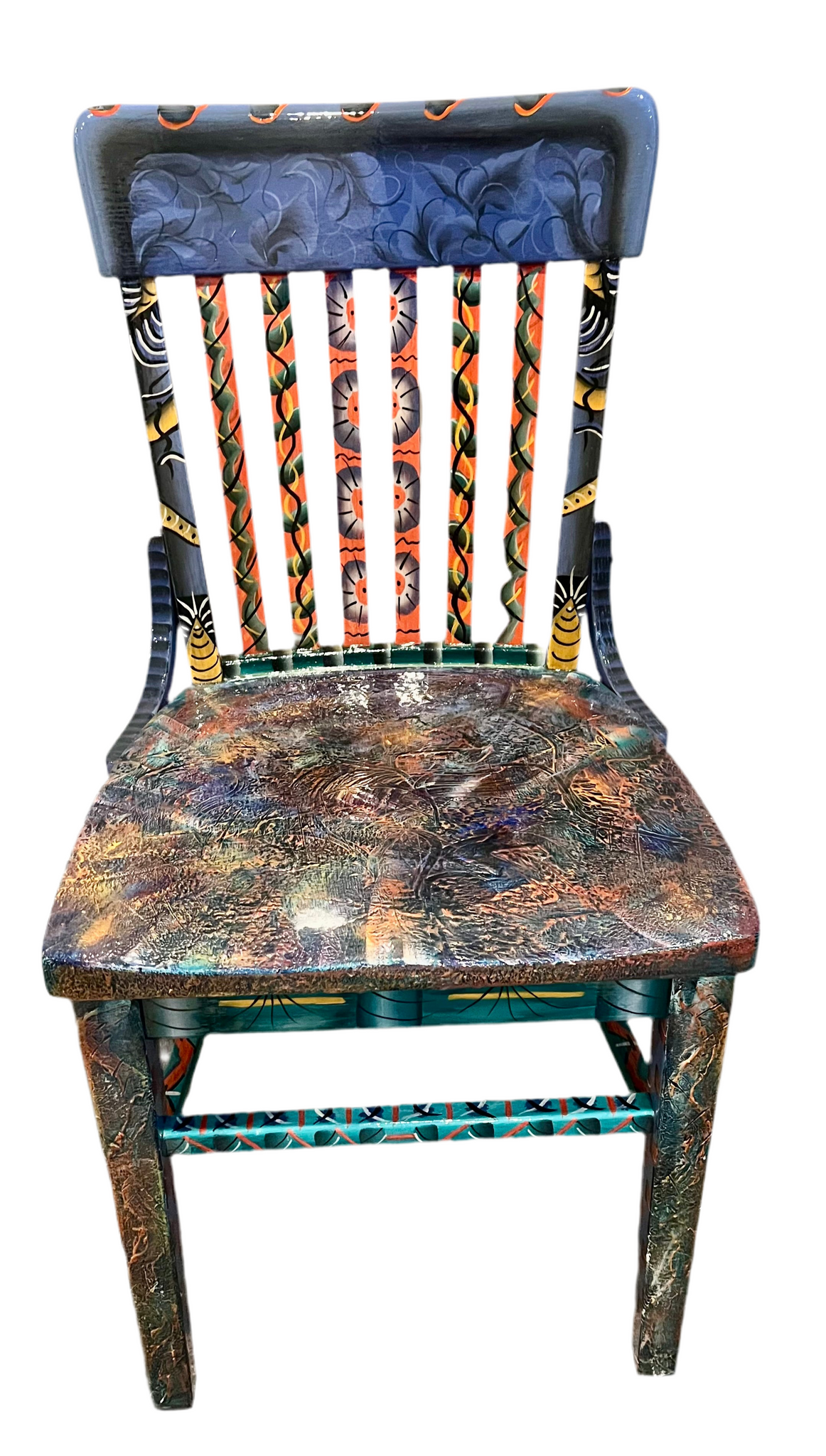 Artist Jeri Cannon Hand Painted Chair