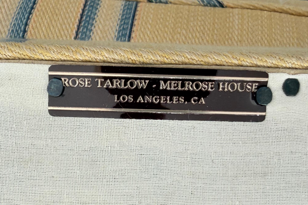 Rose Tarlow Melrose House Custom Tuscany Bergere Chair and Ottoman