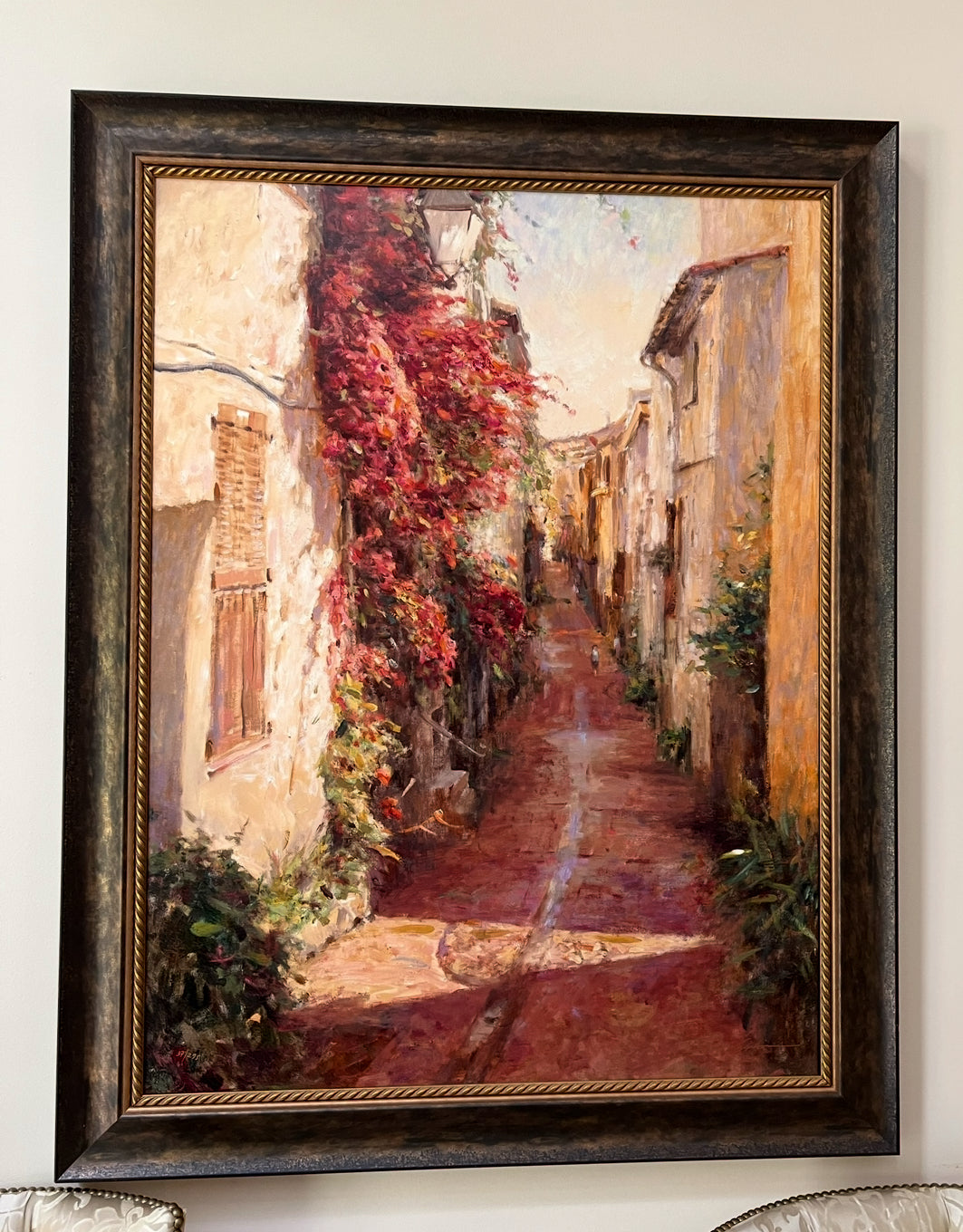 L’ art de leonard Leonard Wren “Street in Antibes” Limited Edition Giclee 37/295