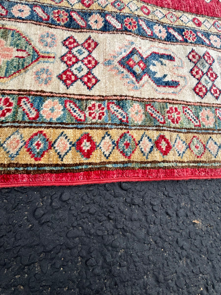 Kazak Style Hand Knotted 100% Wool Area Rug 8'x10'