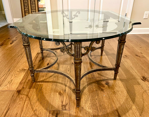Glass and Bronze Coffee Table