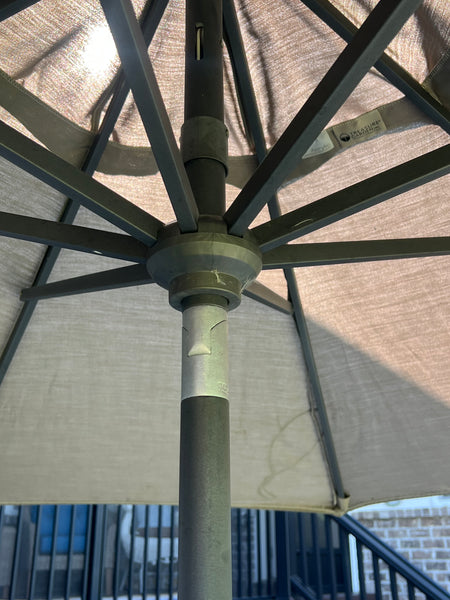 Treasure Garden Auto Tilt 9' Octogonal Aluminum Patio Umbrella with Wheeled Base