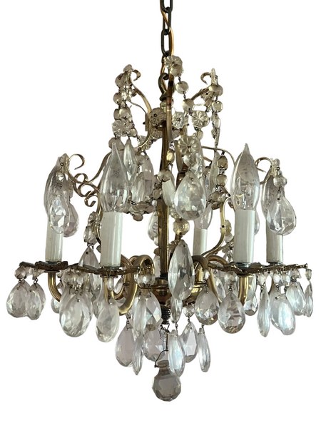 Circa 1920 French Louis XV Style Crystal Chandelier