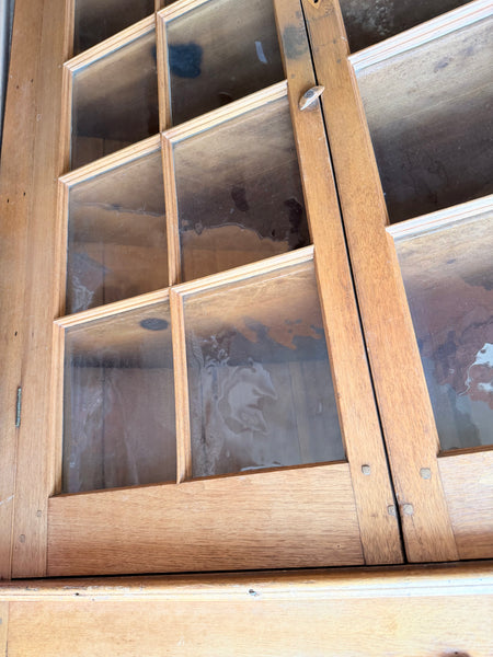 Antique 19th Century Cherry Wood Corner Cupboard